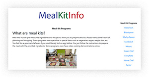 Meal Kit Info